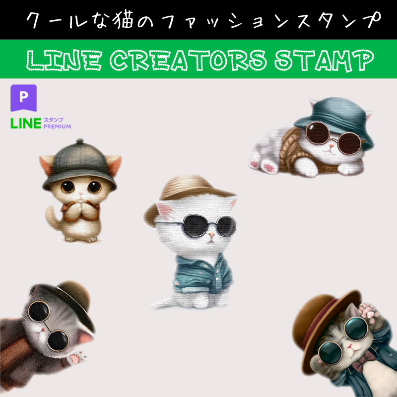 LINEスタンプ！クールな猫のLINEスタンプ！